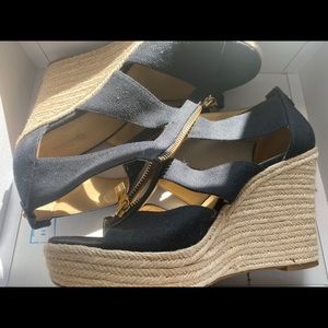 damita wedge canvas black Michael Kors